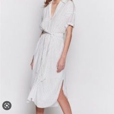 Joie Chellie Size L Buttons Down Dress Viscose New With Tag . Photos Are Part Of Description. Please Ask About Measurements. Thank You For Looking. Button Down Dress, Button Downs, Color White, Midi Dress, Product Description, Thank You, Womens Dresses, Tags, Women Shopping