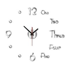 a clock with the words 12 o'clock two three four five