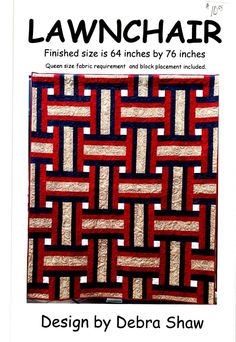 a book cover with an image of a red, white and blue quilt on it