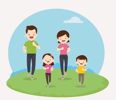 Gran familia corriendo y haciendo ejercicio juntos | Vector Premium Kids Cartoons, Family Day, Cartoon Kids, Family Guy, Clip Art, Fictional Characters, Quick Saves, Design