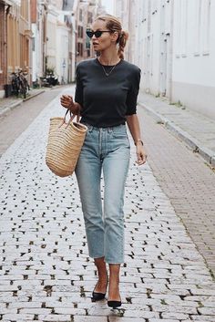 High Waist Outfit, Chique Outfit, Outfit Trends, Simple Outfits, Look Fashion, Spring Summer Fashion