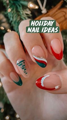 Holiday nail ideas | holiday nail inspo | winter nail ideas | winter nails inspo | Christmas nail ideas | Christmas nail inspo | winter nail design | winter nails acrylic | acrylic nails | gel nails | Christmas nail art | Christmas nail art designs | Christmas nails acrylic Christmas Tree Nails, Unghie Nail Art, Tree Nails, Winter Nails Acrylic, Christmas Nails Easy, Cute Christmas Nails, Christmas Gel Nails, Cute Gel Nails, Festival Nails