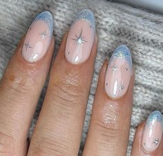 Blue Christmas Nails, Blue And Silver Nails, Queen Nails, January Nails, Graduation Nails, November Nails, Formal Nails, Her Nails, Blue Nail