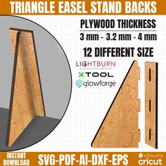 triangle easel stand back plywood thickness