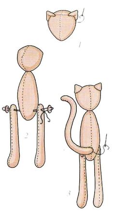 an image of the sewing pattern for a cat