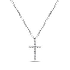 Birmingham Jewelry Item Number: BJNK12029WD Women's Gold Necklace Diamond Cross 14K White Gold Chain Included: 16" - 18" Adjustable Diamond: 17 round 0.07ct *The possibilities are not limited to the options in the dropdown. For pricing on further customizations & special options, please call: 1-586-939-5100 Diamond White Brilliant Cut Cross Pendant Necklace, Formal Diamond Cut Cross Pendant Necklace, Formal Vvs Clarity Diamond Cross Pendant Necklace, White Gold Formal Diamond Cross Pendant Necklace, Formal White Gold Cross Pendant Diamond Necklace, Diamond White Cross Pendant Necklace For Formal Events, Classic Brilliant Cut Diamond Cross Pendant Necklace, Classic Brilliant Cut Cross Pendant Necklace, Classic Diamond Cut Cross Pendant Necklace