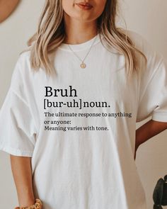 Funny White T-shirt For Everyday, Funny White Everyday T-shirt, Funny White Everyday Top, Funny White Top For Everyday, White Tops With Funny Text For Everyday, Basic White Shirt With Funny Text, Definition Shirt, Funny Definition, Sarcastic Shirts Funny