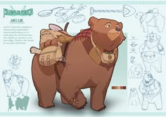 the bear is standing with its back turned to look like he's holding something in his hand