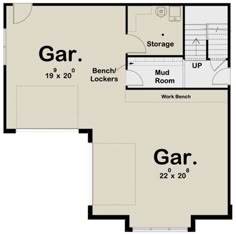 the garage floor plan for this home