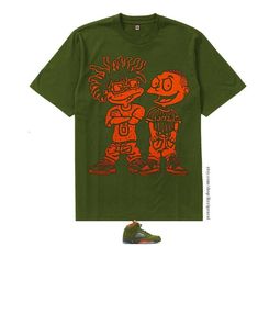 Brand new 100% cotton  6.oz  Olive Green tshirt featuring a screen printed image using Orange aplastisol ink. A Great shirt to complete your outfit for the air jordan 5 olive sneakers. Whether you're looking for a shirt to match your  jordan 5 olive sneakers or simply a piece to compliment your outfit, this tshirt will become your favorite tshirt. Consisting of  an Orange screen printed image this is a  must have and a A great matching tee to go nicely with your shoes.  BODY LENGTH SMALL 26.562 Green And Orange 5s Outfit, Orange And Olive Green Outfit, Olive Green And Orange Outfit, Olive Jordan 5 Outfit, Olive 5s Outfit, Green Bean Jordan 5s Outfit, Jordan 5 Olive Outfit, Olive Green Jordan 5s Outfit, Jordan 5 Green Bean Outfit