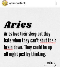 the words are written in black and white on a piece of paper that says aries