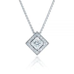 1332 14k White Gold Pendant   1 Diamond - .50 ctw   GIA Certified   20 Diamonds - .28 ctw   Clarity: VS2 - Color: G   Chain 16" 1.3 MM   Joseph Jewelry. This dazzling pendant features a princess cut diamond chevron prong set in the center of a bright cut set diamond halo, with elegant filigree accents on the white gold basket behind. It’s a glamorous piece that incorporates both contemporary and classical elements to generate a unique look, and our team can work with you to modify it and make it Formal Gia Certified Diamond Necklace, Formal White Gold Gia Certified Diamond Necklace, Gia Certified White Gold Diamond Necklace For Formal Occasions, Formal Gia Certified White Gold Diamond Necklace, Princess Cut Diamond Necklace For Anniversary, Princess Cut Diamond Necklace With Diamond Cut, Fine Jewelry Princess Cut Diamond Necklace For Anniversary, Formal Necklace With Princess Cut Diamond Accents, Anniversary Princess Cut Diamond Necklace In Fine Jewelry Style