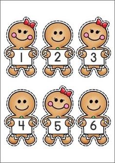 the ginger numbers are arranged in rows to make it easier for children to learn how to count