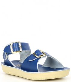 From Saltwater Sandals by Hoy&#x2C; the Girls' Sun-San Surfer Water Friendly Leather Sandals feature:Leather upperAdjustable strapLeather liningSynthetic outsoleImported. Boys Sandals, Saltwater Sandals, Girls Shoes Kids, Casual Sandals, Dillard's, Casual Girl, Kid Shoes, Leather Sandals, Kids Shoes