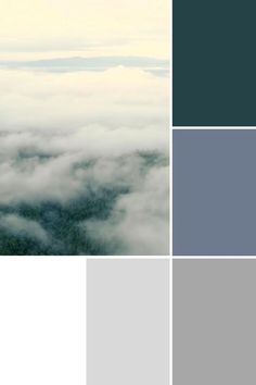 there are many different shades of clouds in the sky, including blue and grays