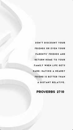 Don't discount your friends or even your parents' friends and return home to your family when life gets hard; having a nearby friend is better than a distant relative. [Proverbs 27:10] - #biblescripture #bibleverseoftheday #BibleStudy #christianlifestyle #christianbrand #Bible #faithapparel #God #Faith #wisdom Brand Theme, Apple Watch Silicone Band, Godly Wisdom, When Life Gets Hard, Biblical Truths, Spiritual Truth