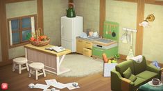 the kitchen is clean and ready to be used in this animated game, as well as other items