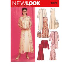 a women's dress and coat sewing pattern from new look