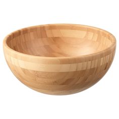 a wooden bowl is shown on a white background