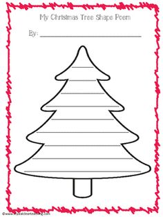 a christmas tree shape poem for kids