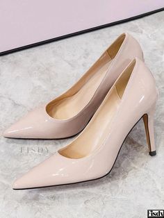 Fisdy - Stylish Womens Low-Tops Stiletto Heel Pumps with Patent PU Upper for a Sophisticated Look Black Block Heel Sandals, Elegant High Heels, Black Block Heels, Womens Stilettos, Pumps Heels Stilettos, Bridesmaid Shoes, Vintage Leather Bag, Casual Office, Fall Shoes