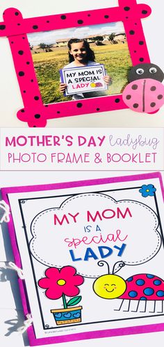 the mother's day photo frame and booklet