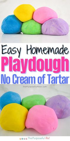 Playdough No Cook Playdough, Easy Play Dough, Easy Playdough Recipe, Cooked Playdough, Play Dough Recipe, Diy Playdough, Homemade Playdough Recipe, No Cook, Sensory Activity