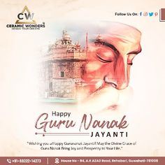 an advertisement for the celebration of guru namak