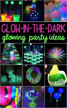 glow in the dark glowing party ideas for kids and adults to enjoy at night time