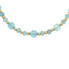 Aquamarine Choker Necklace 14k GF Gold – Fabulous Blends of Gems Aquamarine Gemstone Round Bead Necklaces, Aquamarine Gemstone Beaded Necklace, Aquamarine Gemstone Necklaces With Round Beads, Aquamarine Briolette Faceted Jewelry, Aquamarine Faceted Briolette Jewelry, Briolette Faceted Aquamarine Jewelry, Aquamarine Faceted Beads Jewelry, Faceted Aquamarine Round Beads Jewelry, Faceted Aquamarine Beads Jewelry