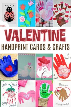 valentine handprint cards and crafts for kids