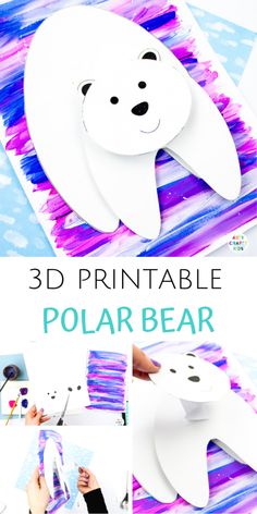 polar bear paper craft for kids to make