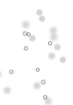 some bubbles are floating in the air on a white background