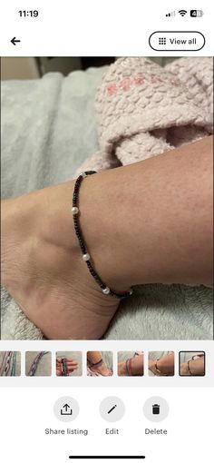 Handmade seed beaded anklet Glass seed beads  Fresh water pearls and faux glass pearls  Sterling silver clasps Adjustable Beaded Pearl Anklets, Black Beaded Bracelets For Summer Gifts, Summer Anklets, Beaded Anklet, Fresh Water Pearls, Beaded Anklets, Water Pearls, Glass Seed Beads, Anklet Jewelry