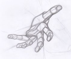 a pencil drawing of a hand reaching for something