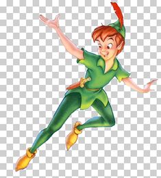 the tinkerbell fairy is flying through the air with her arms outstretched and legs spread out