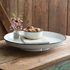 Metal Lazy Susan Decorated Lazy Susan, Farmhouse Lazy Susan, Tabletop Lazy Susan, Kitchen Lazy Susan, Modern Farmhouse Decor Kitchen, Lazy Susan Table, Kitchen Gear, White Tray, Kitchen Refresh