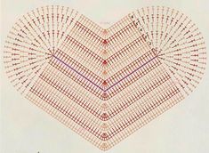 a heart - shaped pattern is shown in red and blue