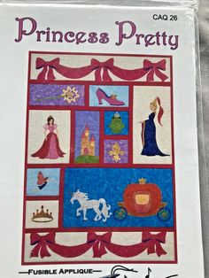 the princess pretty quilt pattern is on display