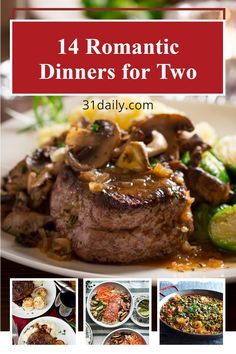 Romantic Dinner Recipes For Two, Dinner Date Recipes, Dinners For Two, Night Dinner Recipes, Gourmet Dinner Recipes, Fancy Dinner Recipes, Dinner Recipes For Two, Date Night Recipes