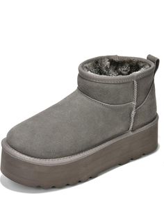 PRICES MAY VARY. Experience the luxury and durability of our 100% premium genuine suede upper winter boots for women. Not only do they provide a stylish look with their fur and fuzzy design, but they also ensure practicality with their water-resistant quality, making them perfect for the snowy season. Ideal for those who value the combination of fashion and functionality in their footwear. Embrace the winter season with our 1000g soft artificial fur lining boots. Perfect for women who need snow Boots For Women Ankle, Winter Boots For Women, Fuzzy Boots, Platform Boots Women, Boots Fur, Ankle Boots For Women, Snow Boots Women, Fur Boots, Winter Boots Women