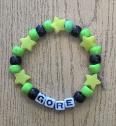 Weird Core Bracelets, Kandi Inspo Single, Halloween Kandi Bracelets, Adventure Time Kandi, Cool Bracelet Ideas, Matching Kandi Bracelets