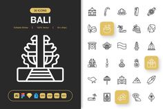 Bali Icons Vector Icons, Bali