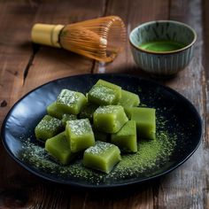 Matcha Warabi Mochi Warabi Mochi, Jelly Desserts, Japanese Dessert, Matcha Powder, Mochi