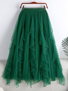 SPECIFICATIONS Material: Polyester Gender: WOMEN Fabric Type: Mesh Dresses Length: Mid-Calf Decoration: Beading Brand Name: Croysier Age: Ages 18-35 Years Old Size Garment Flat Measurements (cm) One Size: Waist 60-90 Length 87 1 cm = 0.39 in , 1 in = 2.54 cm 1. Measurements may exist 1-3 cm errors due to manual measuring.2. To further confirm whether the One Size of this garment fits you, please refer to the garment flat measurements, comparing them to your body measurements to confirm. 3. If yo Long Tulle Skirts, Tule Rok, Gonna In Tulle, Tulle Long Skirt, Tulle Skirts, Maxi Rok, Pleated Skirts, Pleated Maxi Skirt, Brown Skirts