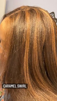 Copper Hair With Blonde Highlights On Black Women, Ginger And Light Brown Hair, Ginger Streaks In Black Hair, Honey Brown Hair On Black Women, Brown Hair Chart, Black Women Hair Color, Brown Hair Inspiration, Cinnamon Hair