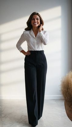 Women’s Business Clothing, Business Owner Outfit, Management Outfits For Women, Women’s Business Professional, Hot Corporate Outfits, Womens Slacks Outfits Business, Business Outfit Woman, Women’s Work Wear, Business Student Outfits