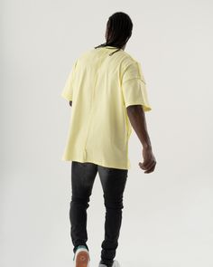 Looking for something casual and summery? This yellow T-shirt with reverse seams and a front graphic is perfect for your next outing! FEATURES- Regular Cut- Smooth Feel- Comfort Fit SIZE RECOMMENDATIONModel's height and weight: 185 cm and 70 kg. (6 feet & 154 lbs)Model wears size: L Urban Yellow T-shirt With Letter Print, Yellow Urban T-shirt For Streetwear, Oversized Yellow T-shirt For Spring, Trendy Yellow T-shirt For Streetwear, Spring Streetwear Drop Shoulder Tops, Casual Yellow T-shirt With Letter Print, Trendy Drop Shoulder Summer T-shirt, Urban Drop Shoulder Tops For Spring, Urban Spring Drop Shoulder Tops