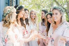 a group of women standing next to each other