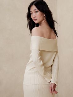 Off-Shoulder Sweater | Banana Republic Factory